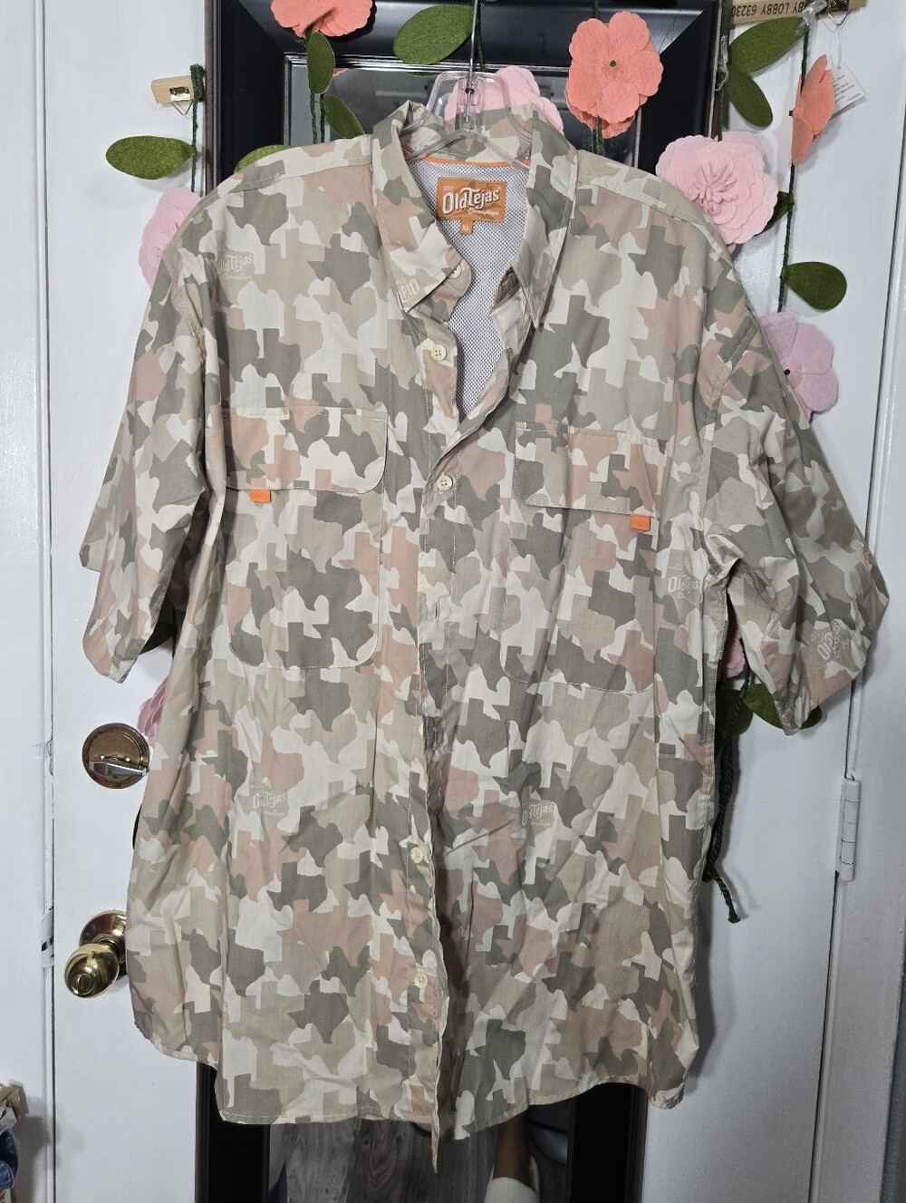 Old Tejas SS Field Shirt Men's Camouflage Size XL